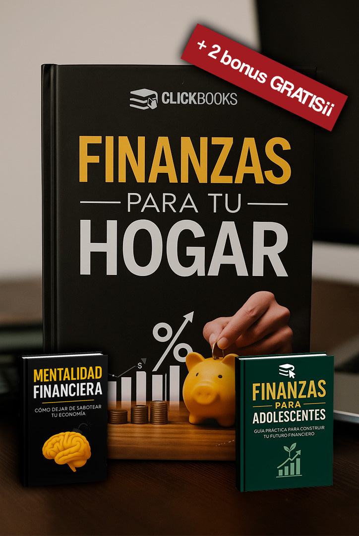 $ Finanzas para tu Hogar; Transforma tus finanzas desde el primer mes + 2 libros GRATIS!